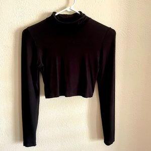 NWOT - ASOS Cropped Mock Turtle Neck Top